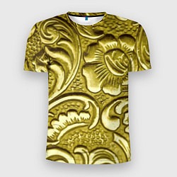 Футболка спортивная мужская Золотой орнамент - чеканка, цвет: 3D-принт