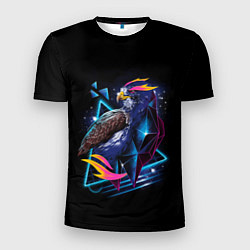 Мужская спорт-футболка Неоновая птица - Арт