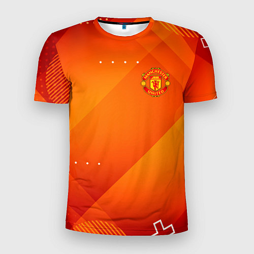 Мужская спорт-футболка Manchester united Абстракция спорт / 3D-принт – фото 1