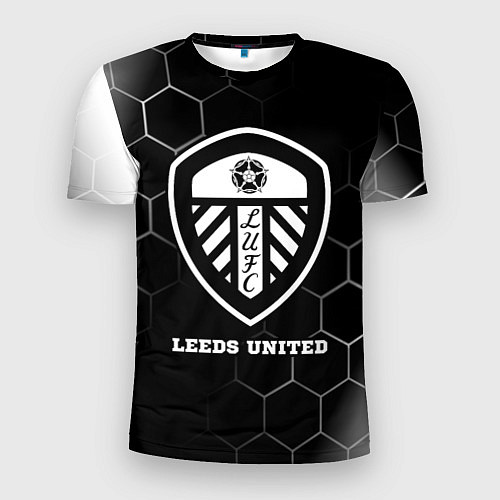 Мужская спорт-футболка Leeds United sport на темном фоне / 3D-принт – фото 1