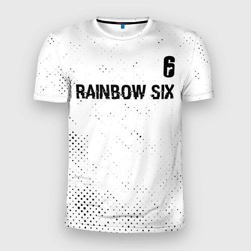 Мужская спорт-футболка Rainbow Six glitch на светлом фоне: символ сверху / 3D-принт – фото 1