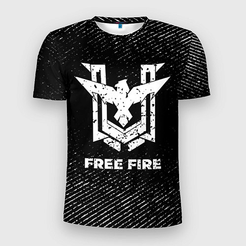 Мужская спорт-футболка Free Fire с потертостями на темном фоне / 3D-принт – фото 1