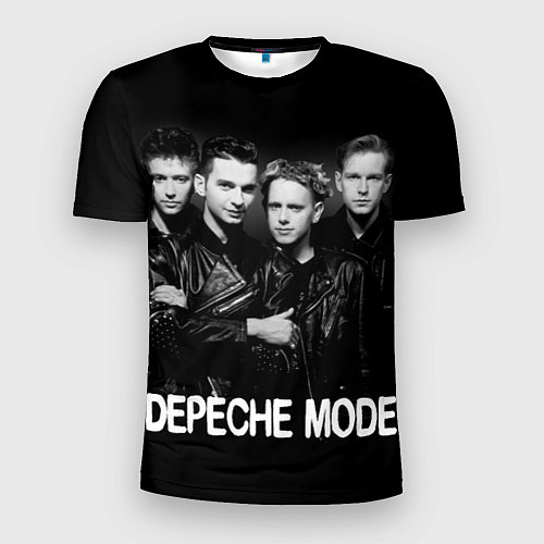 Мужская спорт-футболка Depeche Mode - black & white portrait / 3D-принт – фото 1