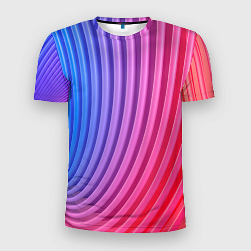 Мужская спорт-футболка Оптическая иллюзия с линиями / 3D-принт – фото 1