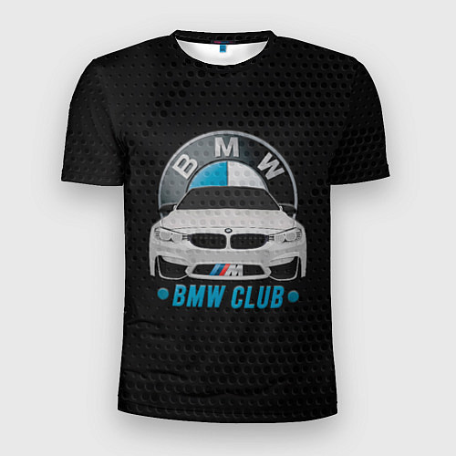 Мужская спорт-футболка BMW club carbon / 3D-принт – фото 1