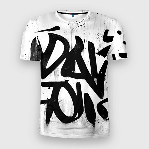 Мужская спорт-футболка Крупные граффити надписи / 3D-принт – фото 1