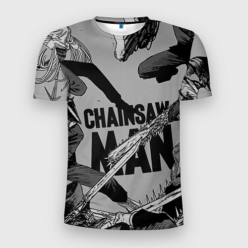 Мужская спорт-футболка Chainsaw man comix / 3D-принт – фото 1