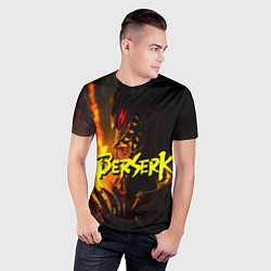 Футболка спортивная мужская Берсерк Гатс В Горящем Лесу, цвет: 3D-принт — фото 2