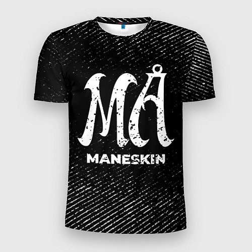 Мужская спорт-футболка Maneskin с потертостями на темном фоне / 3D-принт – фото 1