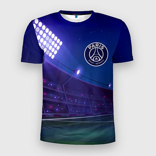 Мужская спорт-футболка PSG ночное поле / 3D-принт – фото 1