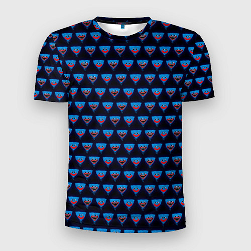 Мужская спорт-футболка Poppy Playtime - Huggy Wuggy Pattern - без логотип / 3D-принт – фото 1