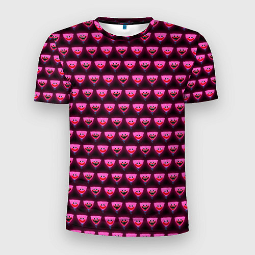 Мужская спорт-футболка Poppy Playtime - Kissy Missy Pattern - Huggy Wuggy / 3D-принт – фото 1
