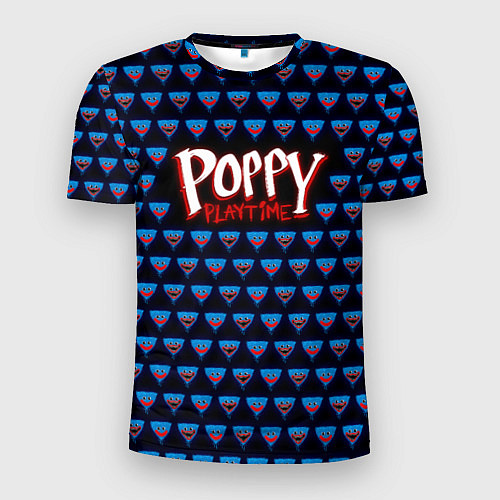 Мужская спорт-футболка Poppy Playtime - Huggy Wuggy Pattern / 3D-принт – фото 1