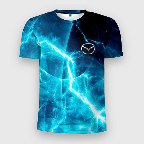 Мужская спорт-футболка Mazda - молнии / 3D-принт – фото 1