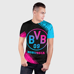 Футболка спортивная мужская Borussia - neon gradient, цвет: 3D-принт — фото 2