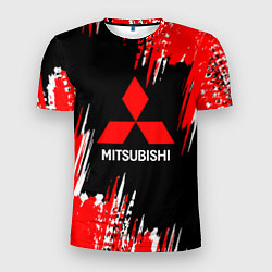 Футболка спортивная мужская Mitsubishi - краска, цвет: 3D-принт