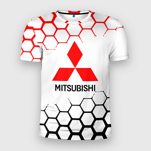 Мужская спорт-футболка Mitsubishi - логотип / 3D-принт – фото 1