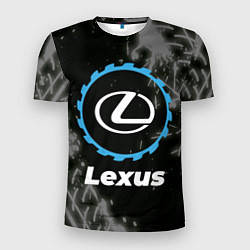 Мужская спорт-футболка Lexus в стиле Top Gear со следами шин на фоне