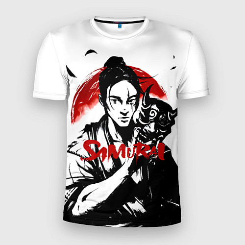 Мужская спорт-футболка Самурай и Маска / 3D-принт – фото 1