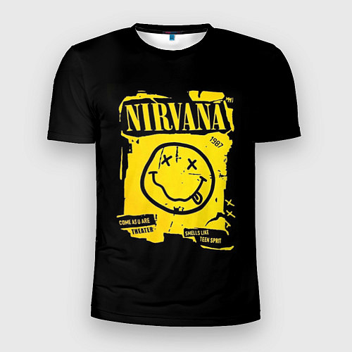 Мужская спорт-футболка Nirvana принт / 3D-принт – фото 1