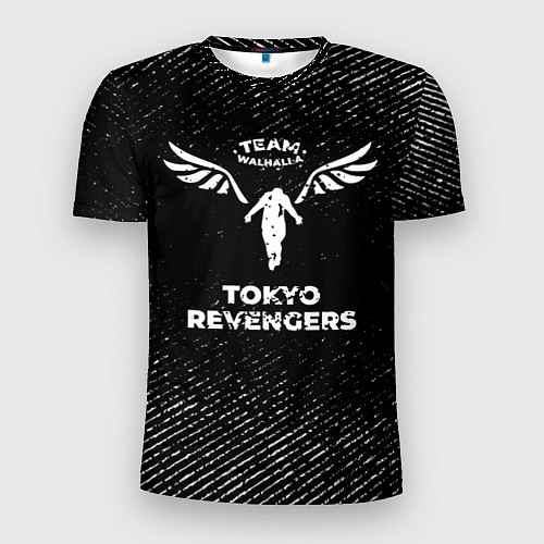 Мужская спорт-футболка Tokyo Revengers с потертостями на темном фоне / 3D-принт – фото 1