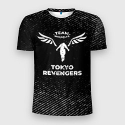Футболка спортивная мужская Tokyo Revengers с потертостями на темном фоне, цвет: 3D-принт