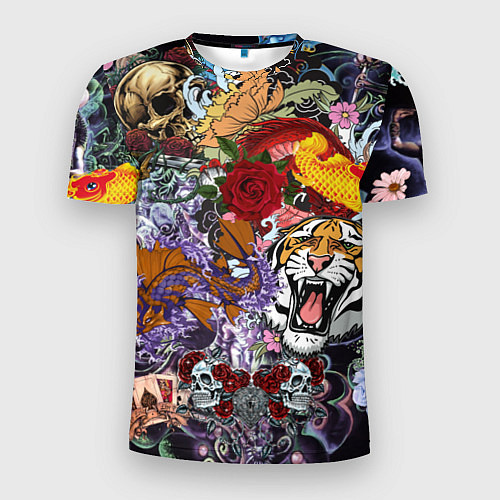 Мужская спорт-футболка Рисунок в стиле tatoo / 3D-принт – фото 1