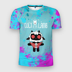 Мужская спорт-футболка Овечка арт - Cult of the lamb