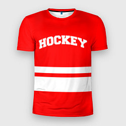 Мужская спорт-футболка Hockey - две волосы