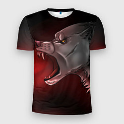 Мужская спорт-футболка Арт злой волк