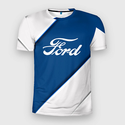 Мужская спорт-футболка Ford - СИНЯЯ ПОЛОСА / 3D-принт – фото 1