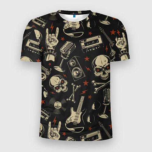 Мужская спорт-футболка Черепа гранж / 3D-принт – фото 1