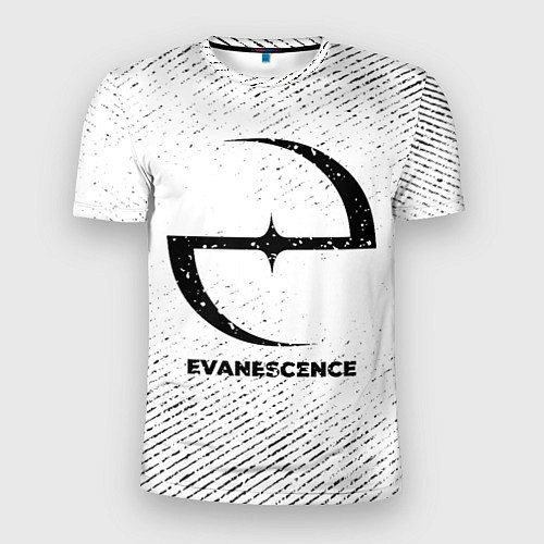 Мужская спорт-футболка Evanescence с потертостями на светлом фоне / 3D-принт – фото 1