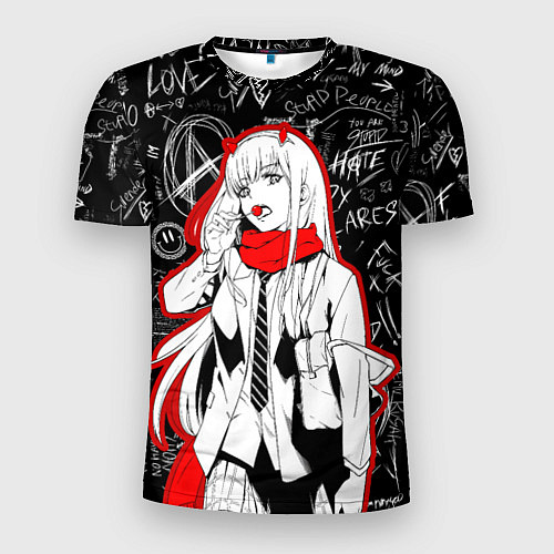 Мужская спорт-футболка Zero two с чупачупсом - любимый во франксе / 3D-принт – фото 1