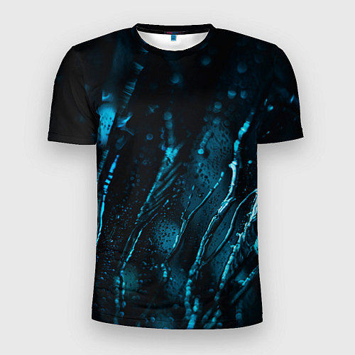 Мужская спорт-футболка Огни в каплях дождя / 3D-принт – фото 1