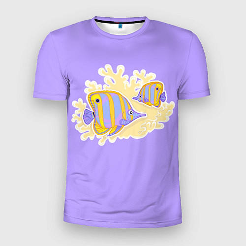 Мужская спорт-футболка Экзотические рыбки Бабочка / 3D-принт – фото 1