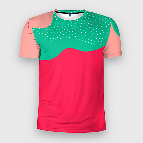 Мужская спорт-футболка Красочные пятна - абстракция / 3D-принт – фото 1