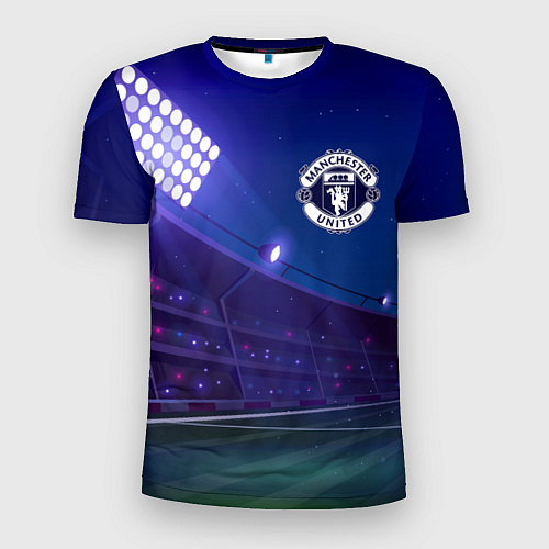 Мужская спорт-футболка Manchester United ночное поле / 3D-принт – фото 1