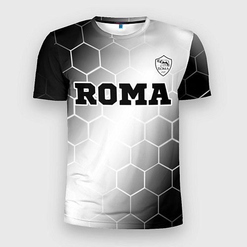 Мужская спорт-футболка Roma sport на светлом фоне: символ сверху / 3D-принт – фото 1