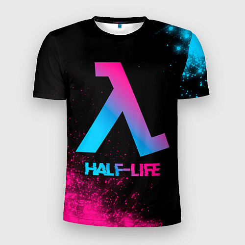Мужская спорт-футболка Half-Life - neon gradient / 3D-принт – фото 1