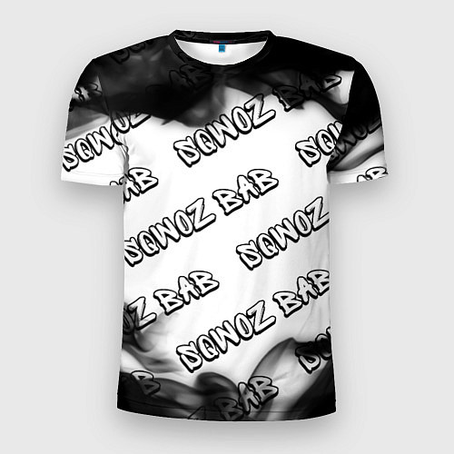 Мужская спорт-футболка Рэпер Sqwoz Bab в стиле граффити: паттерн / 3D-принт – фото 1