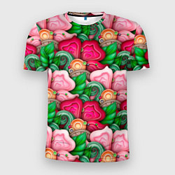 Футболка спортивная мужская Калейдоскоп из листьев, цвет: 3D-принт