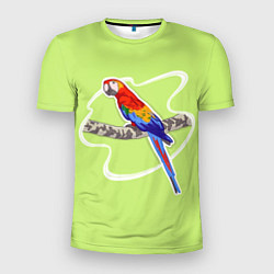 Мужская спорт-футболка Яркий попугай Ара