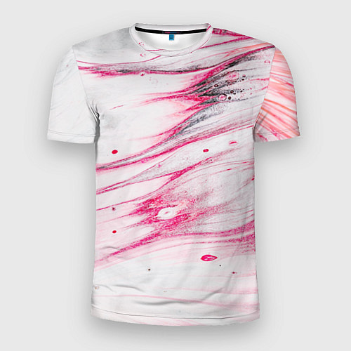 Мужская спорт-футболка Красные разводы / 3D-принт – фото 1