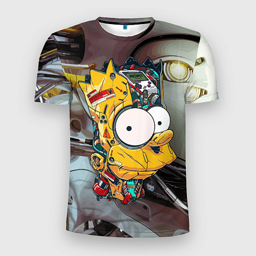 Мужская спорт-футболка Башка Барта Симпсона - Robopunk / 3D-принт – фото 1