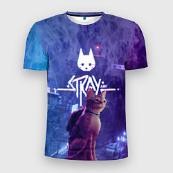 Мужская спорт-футболка Stray - kot - neon