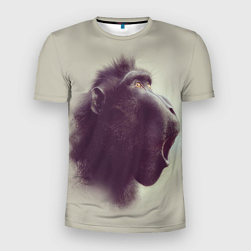 Мужская спорт-футболка Удивленная обезьяна / 3D-принт – фото 1