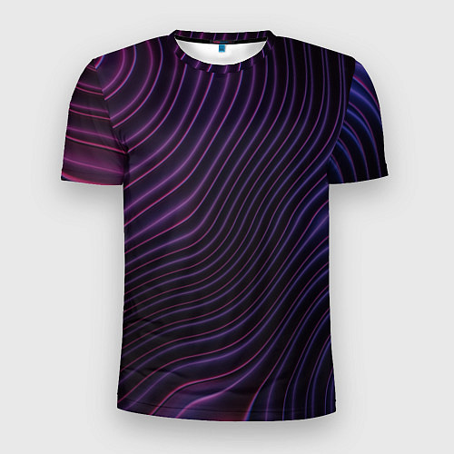Мужская спорт-футболка Волнистый металлик / 3D-принт – фото 1