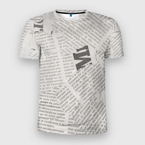 Мужская спорт-футболка Белая газета / 3D-принт – фото 1