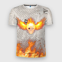 Мужская спорт-футболка Горящая газета